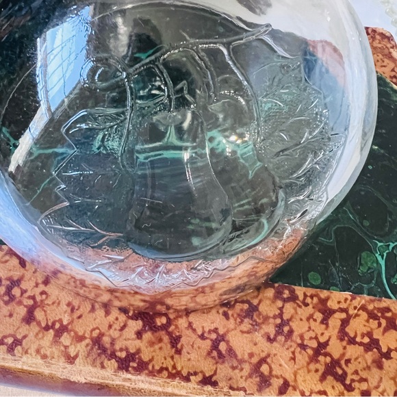 Vintage Adams & Co Domed Butter Cheese Dish 2 Pc Clear Pressed Glass Pear Motif - Picture 5 of 13